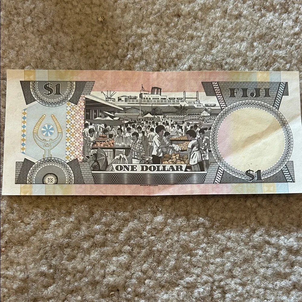 Fiji One Dollar Note - Picture 2 of 2